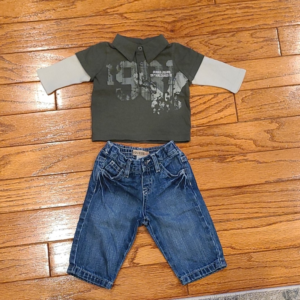 Baby boys GUESS shirt and jeans